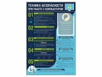 Стенд-уголок "Техника безопасности при работе на компьютере в общеобразовательных учреждениях" - fgospostavki.ru - Обнинск