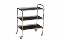 Столик инструментальный передвижной из нержавеющей стали с тремя полками (импортные колеса) - fgospostavki.ru - Обнинск
