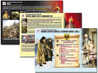 Комплект таблиц по истории "История России XVI - XVIII вв." раздаточные (цветные, ламинированные, А4, 10 штук) - fgospostavki.ru - Обнинск
