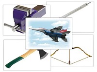 Набор предметных картинок "Оружие, военная техника. Инструменты" (48 штук, А4, с магнитами) - fgospostavki.ru - Обнинск