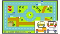 Игровой коврик "Дорожное движение - 2" с набором транспортных средств - fgospostavki.ru - Обнинск
