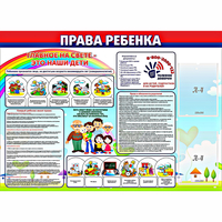 Стенд "Права ребенка" с 2 карманами - fgospostavki.ru - Обнинск