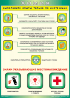 Таблица "Выполняйте опыты только по инструкции" (100х140 сантиметров, винил) - fgospostavki.ru - Обнинск