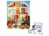 Магнитно-маркерный ситуационный плакат "Квартира" с набором магнитных карточек + методические рекомендации (иностранный язык) - fgospostavki.ru - Обнинск