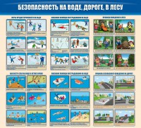 Стенд "Безопасность на воде, дороге, в лесу" - fgospostavki.ru - Обнинск