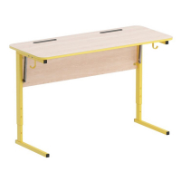 Стол ученический двухместный с наклоном столешницы (0-24°) на прямоугольной трубе - fgospostavki.ru - Обнинск
