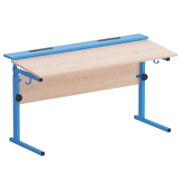 Стол ученический двухместный с наклоном столешницы (0-15°) на прямоугольной трубе - fgospostavki.ru - Обнинск