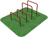 Упоры для отжимания цельносварные, разноуровневые  - fgospostavki.ru - Обнинск