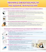 Стенд "Техника безопасности на уроке технологии" - fgospostavki.ru - Обнинск