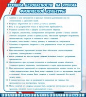 Стенд "Техника безопасности на уроках физкультуры" - fgospostavki.ru - Обнинск