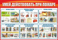Стенд "Умей действовать при пожаре" - fgospostavki.ru - Обнинск