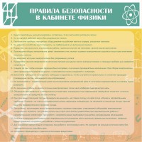Стенд "Правила безопасности в кабинете физики" - fgospostavki.ru - Обнинск