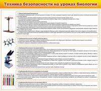 Стенд "Техника безопасности на уроках биологии" Вариант 2 - fgospostavki.ru - Обнинск