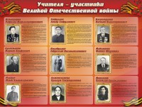 Стенд "Учителя-участники Великой Отечественной войны" - fgospostavki.ru - Обнинск