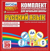 Динамические раздаточные пособия. Русский язык (веера). Читаем по слогам (слоги из двух букв). Конструируем слова (слоги из двух и трех букв). - fgospostavki.ru - Обнинск