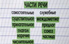 Набор магнитных карточек "Части речи" (фон зелёный) - fgospostavki.ru - Обнинск
