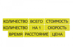Набор магнитных карточек "Опорные слова к задачам" (желтый) - fgospostavki.ru - Обнинск