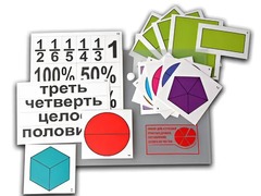 Набор для изучения простых дробей. Составление целого из частей (раздаточный) - fgospostavki.ru - Обнинск