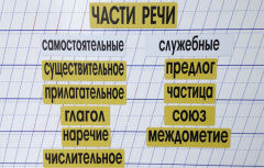 Набор магнитных карточек "Части речи" (фон жёлтый) - fgospostavki.ru - Обнинск