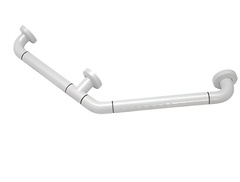 Поручень угловой трехопорный с антибактериальным покрытием (белая) - fgospostavki.ru - Обнинск