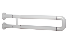 Поручень неоткидной двухопорный с антибактериальным покрытием (белый) - fgospostavki.ru - Обнинск