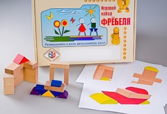 Игровой набор Фребеля "Конструктор деревянный без соединений-2" (Серия "Эксперимент") - fgospostavki.ru - Обнинск