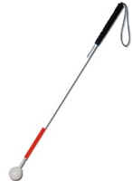 Трость телескопическая композитная с вращающимся шарообразным наконечником короткая на крючке - fgospostavki.ru - Обнинск