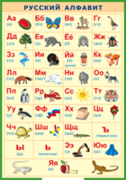 Таблица "Русский Алфавит в картинках" (100х140 сантиметров, винил) - fgospostavki.ru - Обнинск
