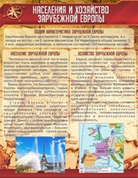 Стенд "Населения и хозяйство Зарубежной Европы" - fgospostavki.ru - Обнинск