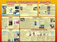 Стенд "Уголок гражданской защиты" - fgospostavki.ru - Обнинск