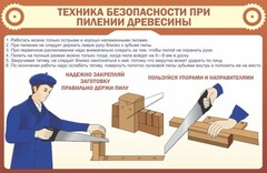 Стенд "Техника безопасности при пилении древесины" - fgospostavki.ru - Обнинск