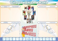 Стенд "Спортивная жизнь" Вариант 2 - fgospostavki.ru - Обнинск