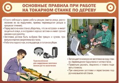 Стенд "Основные правила при работе на токарном станке по дереву" - fgospostavki.ru - Обнинск