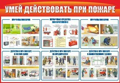 Стенд "Умей действовать при пожаре" - fgospostavki.ru - Обнинск