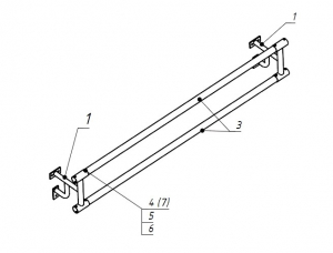 Станок хореографический пристенный (1,5 метра, двухрядный) - fgospostavki.ru - Обнинск