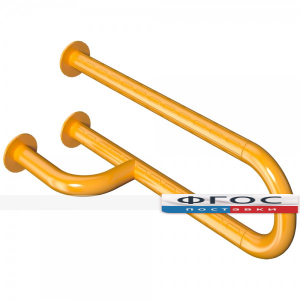 Поручень настенный не откидной с боковой опорой "Антибак" 600 х 135 х 120 миллиметров - fgospostavki.ru - Обнинск