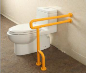 Поручень для унитаза с боковой опорой "Антибак" 700 х 600 х 120 миллиметров - fgospostavki.ru - Обнинск