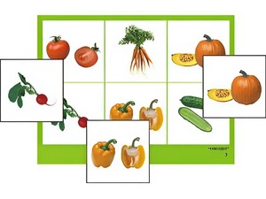 Логопедическое лото "Овощи" (4 планшета, 24 карточки, цветное, ламинированное) - fgospostavki.ru - Обнинск