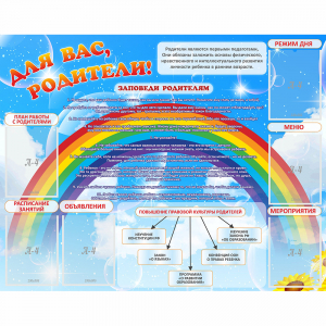 Стенд "Для вас родители!" 1.4x1.1 - fgospostavki.ru - Обнинск