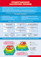 Таблица "Предоставление населению убежищ" (100х140 сантиметров, винил) - fgospostavki.ru - Обнинск
