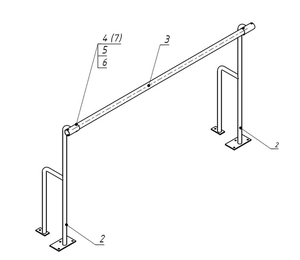 Станок хореографический напольный (1,5 метра, однорядный) - fgospostavki.ru - Обнинск