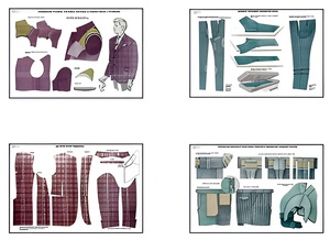 Плакаты ПРОФТЕХ "Изготовление мужских костюмов" (25 пл, винил, 70х100) - fgospostavki.ru - Обнинск