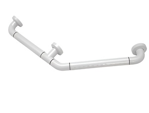 Поручень угловой трехопорный с антибактериальным покрытием (белая) - fgospostavki.ru - Обнинск