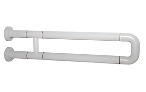 Поручень неоткидной двухопорный с антибактериальным покрытием (белый) - fgospostavki.ru - Обнинск