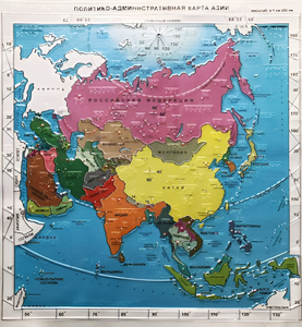 Пособие "Политико-административная карта Азии с краткой справкой о странах" - fgospostavki.ru - Обнинск