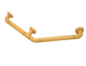 Поручень угловой трехопорный с антибактериальным покрытием (желтый) - fgospostavki.ru - Обнинск