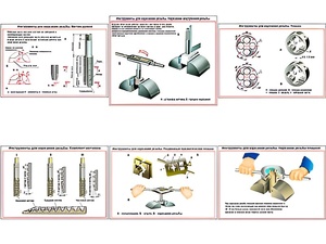 Плакаты ПРОФТЕХ "Инструменты для нарезания резьбы" (6 пл, винил, 70х100) - fgospostavki.ru - Обнинск