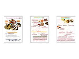 Плакаты ПРОФТЕХ "Конфетные изделия" (3 пл, винил, 70х100) - fgospostavki.ru - Обнинск