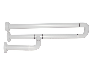 Поручень неоткидной трёхопорный с антибактериальным покрытием (белый) - fgospostavki.ru - Обнинск