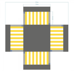 Имитация четырехстороннего перекрестка 5,5*4,5 м - fgospostavki.ru - Обнинск